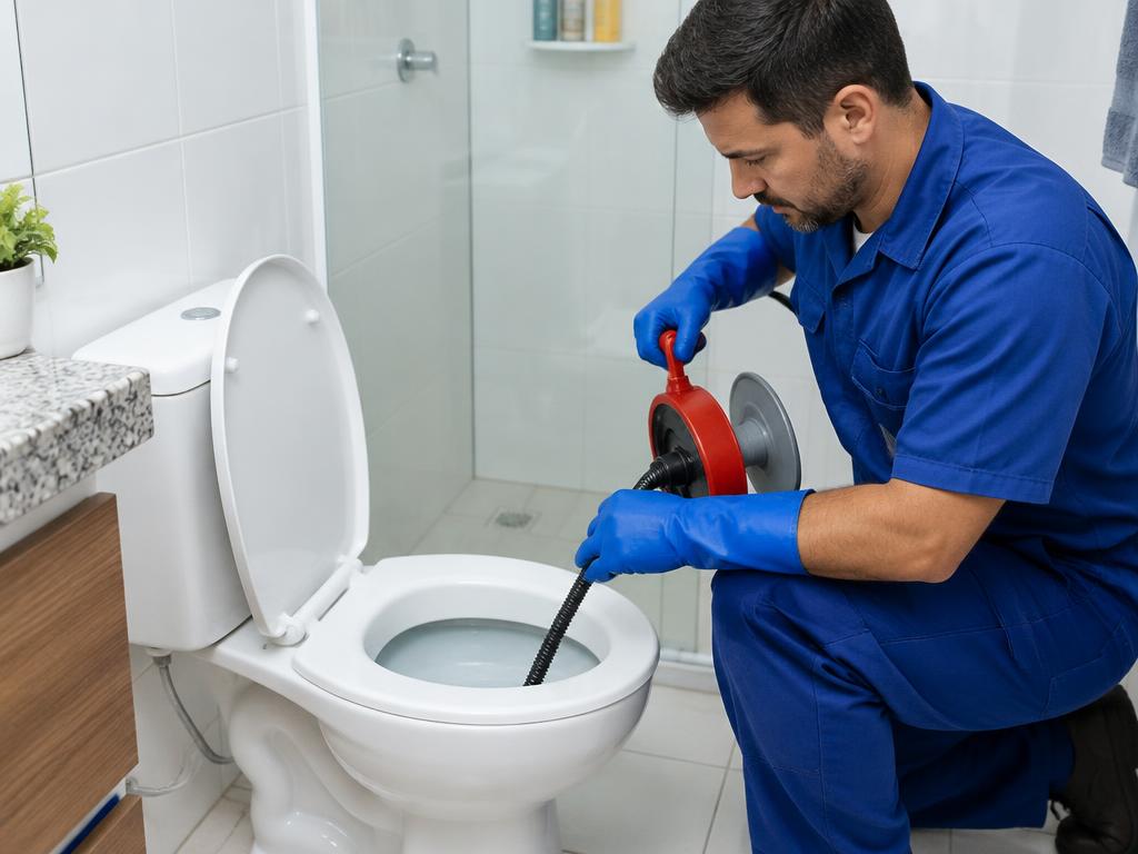 Desentupimento de vaso sanitário — atendimento profissional